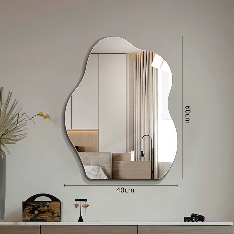 Petits accessoires de salle de bain : Miroir mural de douche LED intelligent moderne, rechargeable, 