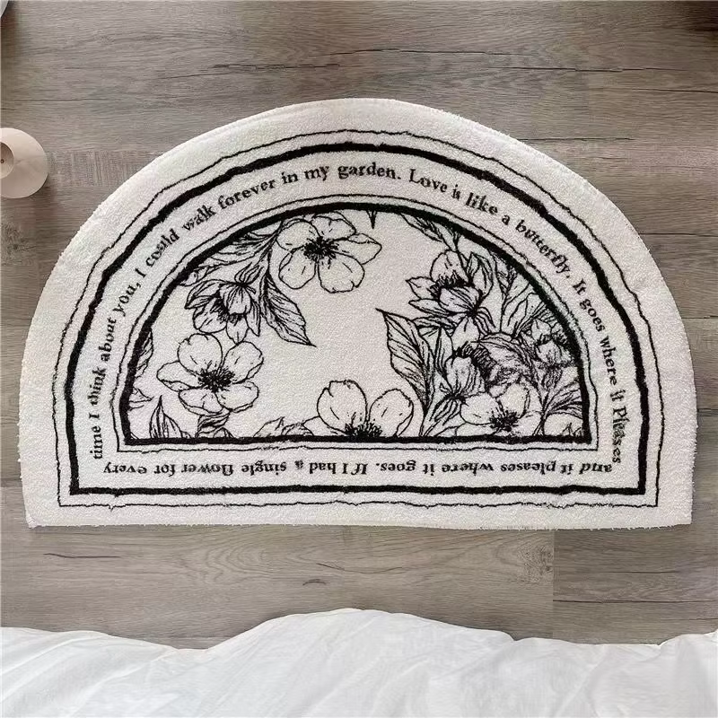 Tapis de sol de salle de bain en imitation cachemire, tapis absorbant pour toilettes et portes, tapi