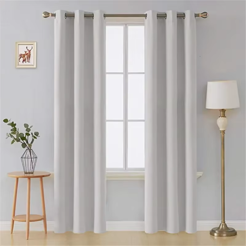 Rideaux transparents à isolation thermique pour salon, occultant blanc pour chambre à coucher, ridea