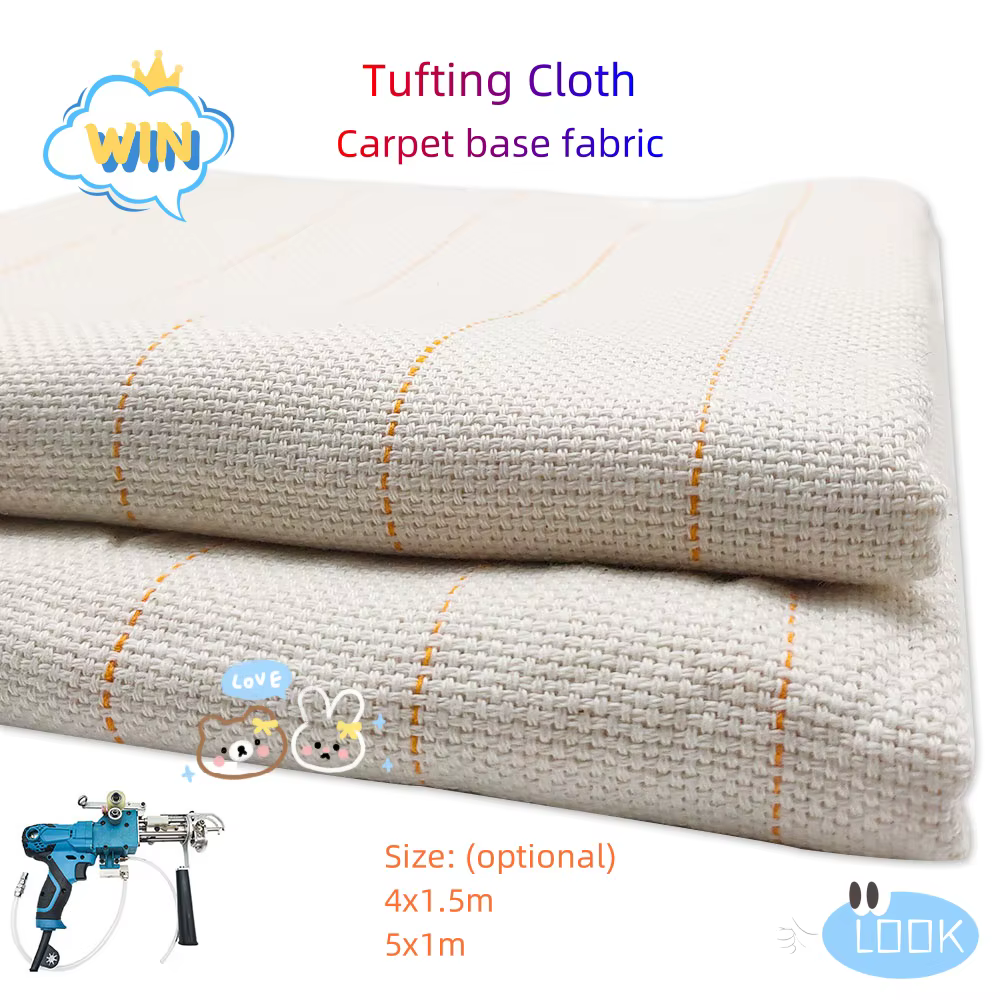 Tissu de base de tapis de velours capitonné spécialisé, odorà touffeter, fait à la main, tissu de fo