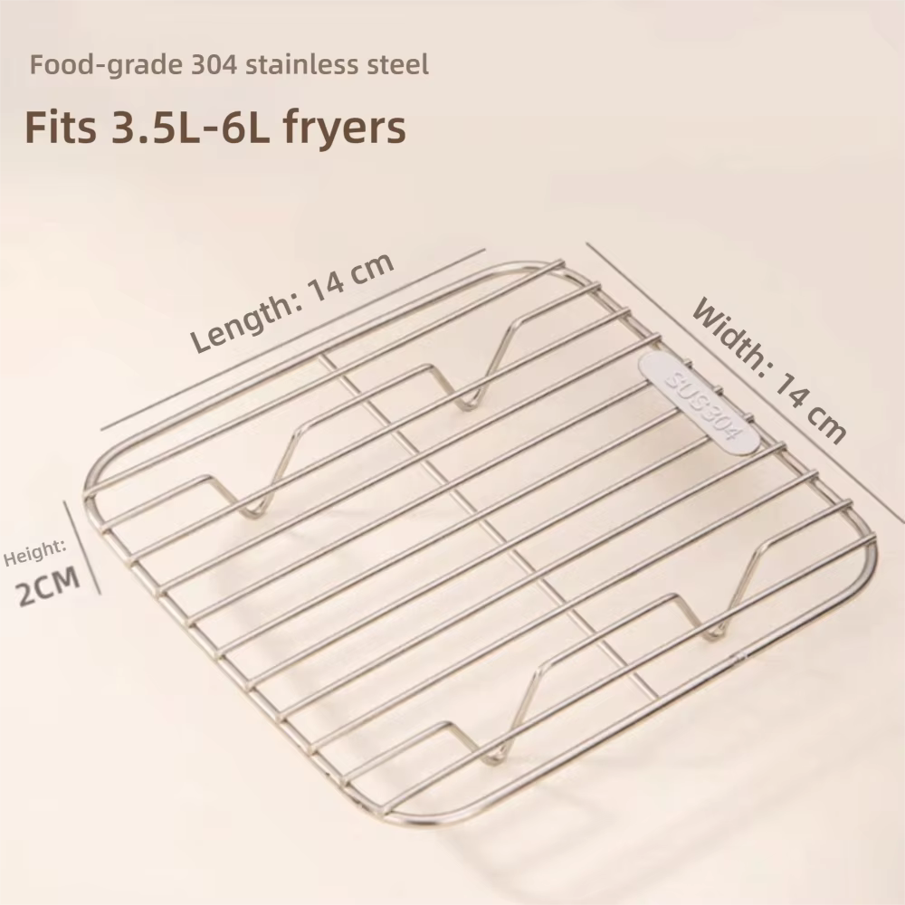 Grille de cuisson ronde et carrée avec pied, grille épaisse, grille de cuisson en acier inoxydable 3