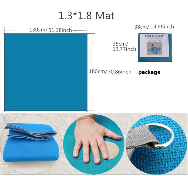 Lohascamping grand tapis de plage sans sable pliant tapis de Camping en plein air couverture de piqu