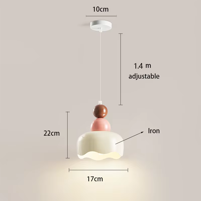 Lampe à suspension de chevet de chambre à coucher de style crème nordique moderne, salle à manger cr
