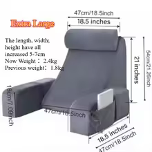 Ensemble de coussins de lecture extra-larges avec accoudoirs pour lit, canapé, sol, coussin de souti