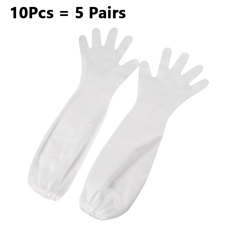 Gants épais étendus jetables, pour la cuisine, la vaisselle et le nettoyage des légumes, imperméable