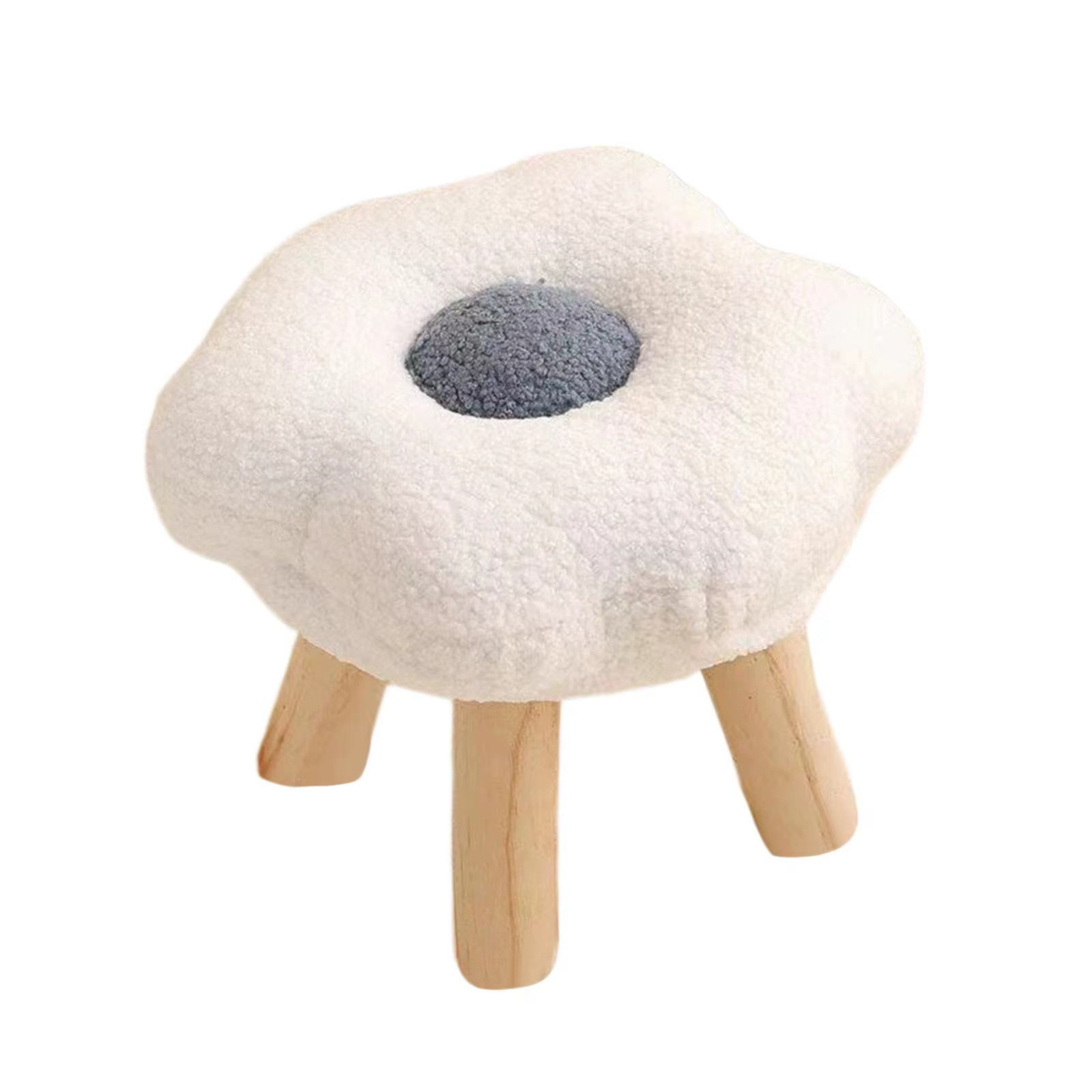 Petit tabouret de pied en bois, repose-pieds antidérapant sous le bureau, repose-pieds ottoman doux 