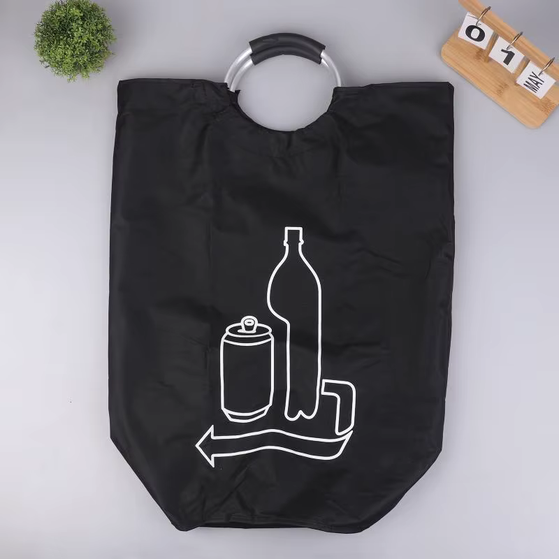Panier à linge extra large 90L avec poignée en aluminium légère, bac de rangement pliable pour organ