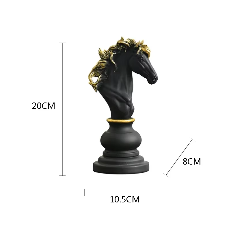 Figurine explorez ecs internationale en résine, sculpture intérieure du roi chevalier, décor de bure