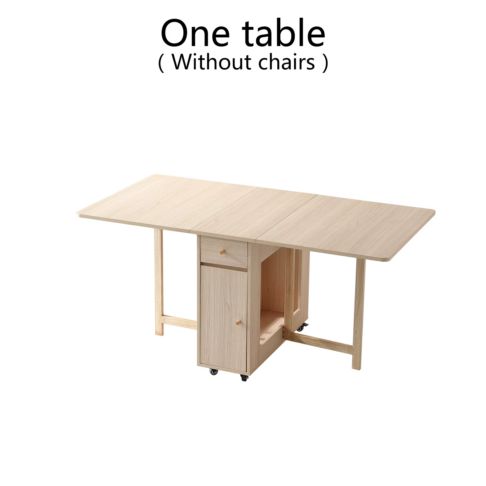 Table de salle à manger pliante extensible avec cuir chevelu tombant, table peu encombrante pour sal