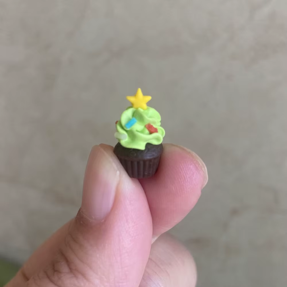 Maison de poupée Miniature, Dessert, Mini Cupcakes de noël/tasse à glace, nourriture de cuisine pour