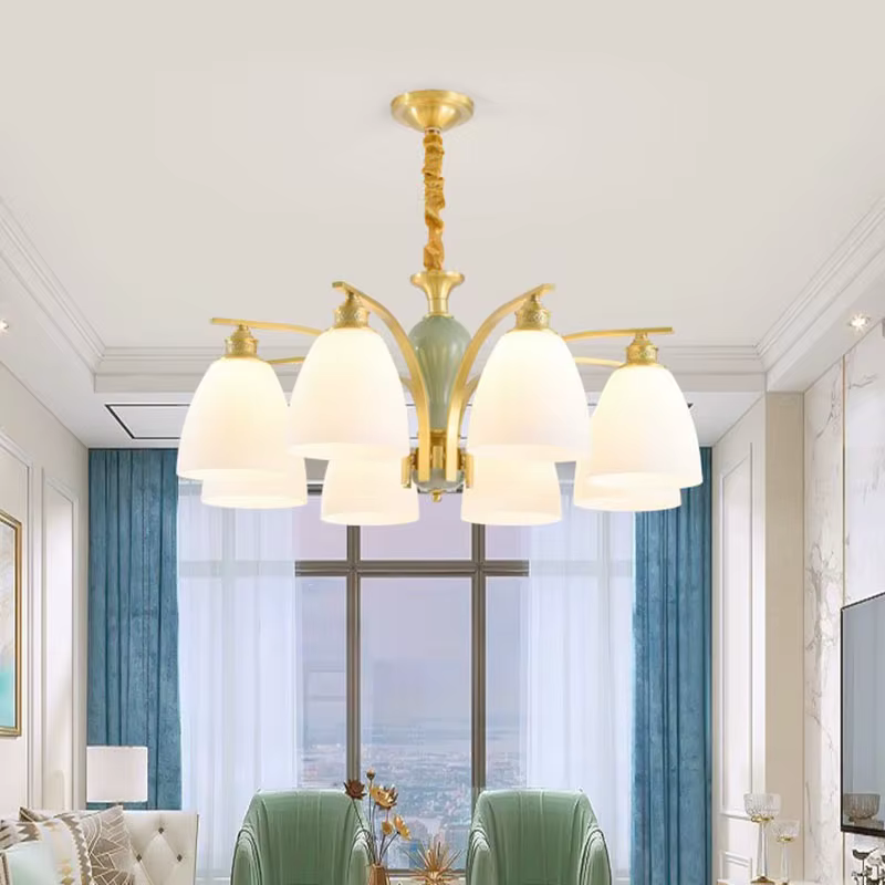 Plafonnier LED en Cuivre group au Design Nordique Moderne, Luminaire Décoratif d'Nik, Idéal pour un 