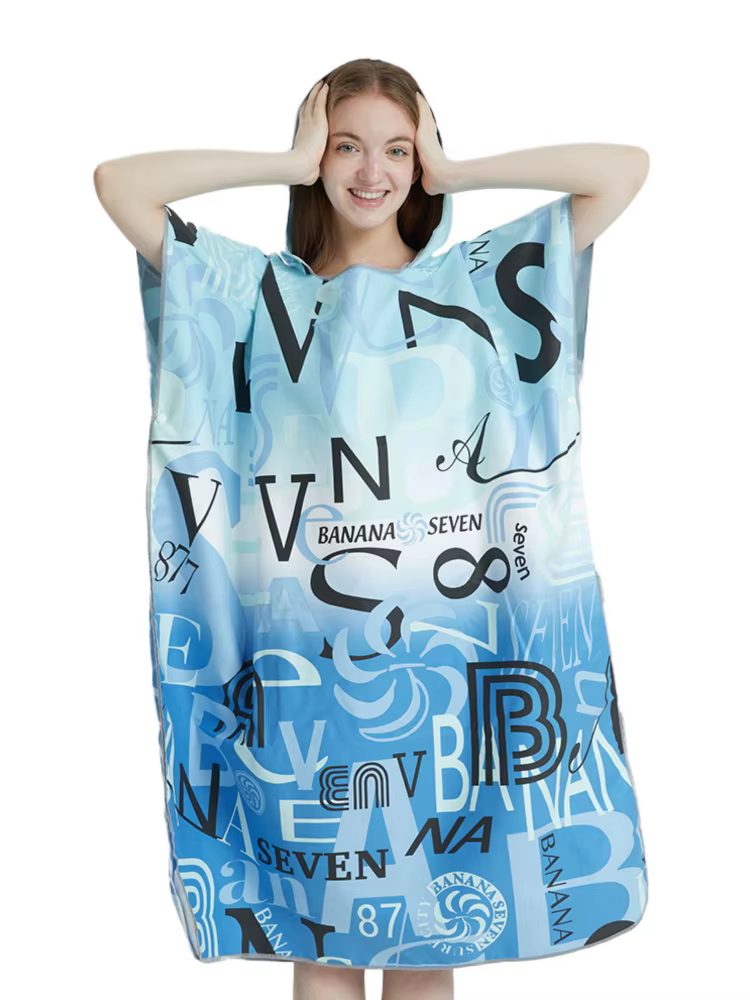 Poncho de Surf serviette Poncho serviette à séchage rapide à capuche Robe de plage en microfibre Pon