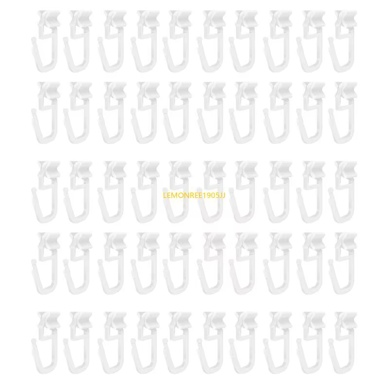 62ce pack 50 rouleaux piste rideau avec crochet verrouillable pour glissement lisse installation fac