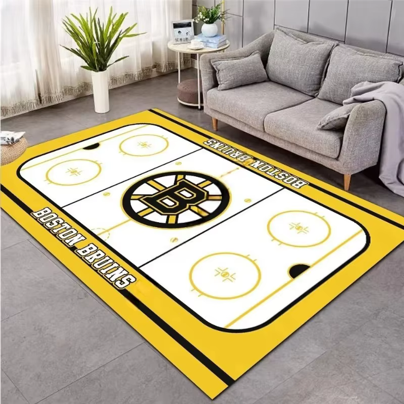 Tapis de piste de Hockey à la mode, Logo de l'équipe de fans de sport, bords doux, décor de salon, s