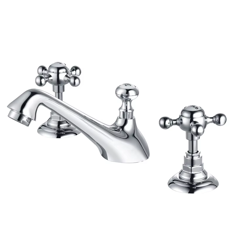 Mélangeur de lavabo de salle de bains de Style américain, robinet mitigeur de lavabo répandu de 8 po