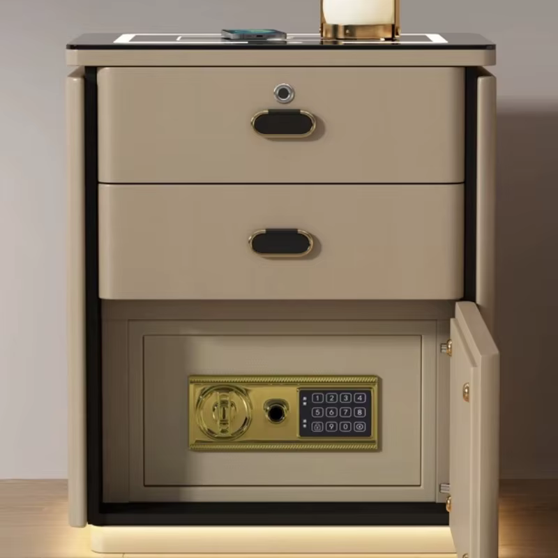 Table de chevet de rangement nordique de luxe pour chambre, petite table de chevet design Bauhaus av