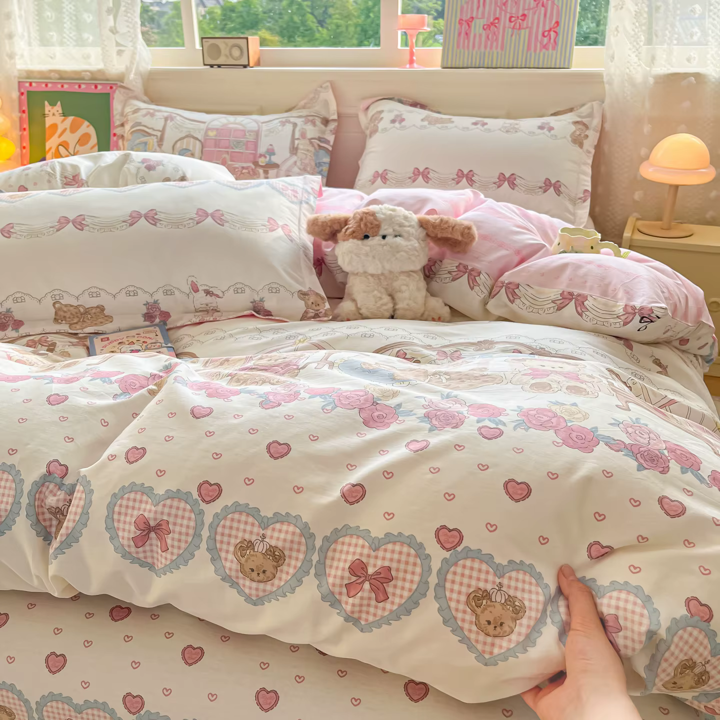Housse de couette 100% coton, taille simple/queen/king, imprimé floral, housse de couettes en pur co