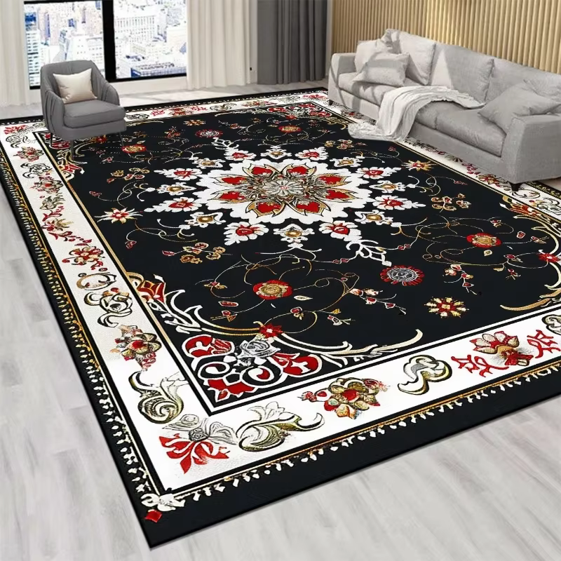 VIKAMA persan luxe cristal velours tapis rouge salon grande taille tapis antidérapant décoration de 