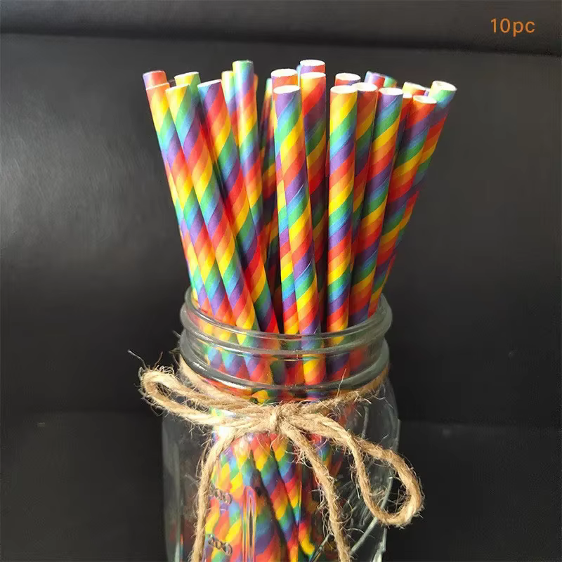 Vaisselle jetable sur le thème Joyeux Anniversaire pour 10 invités, assiettes en papier arc-en-ciel,