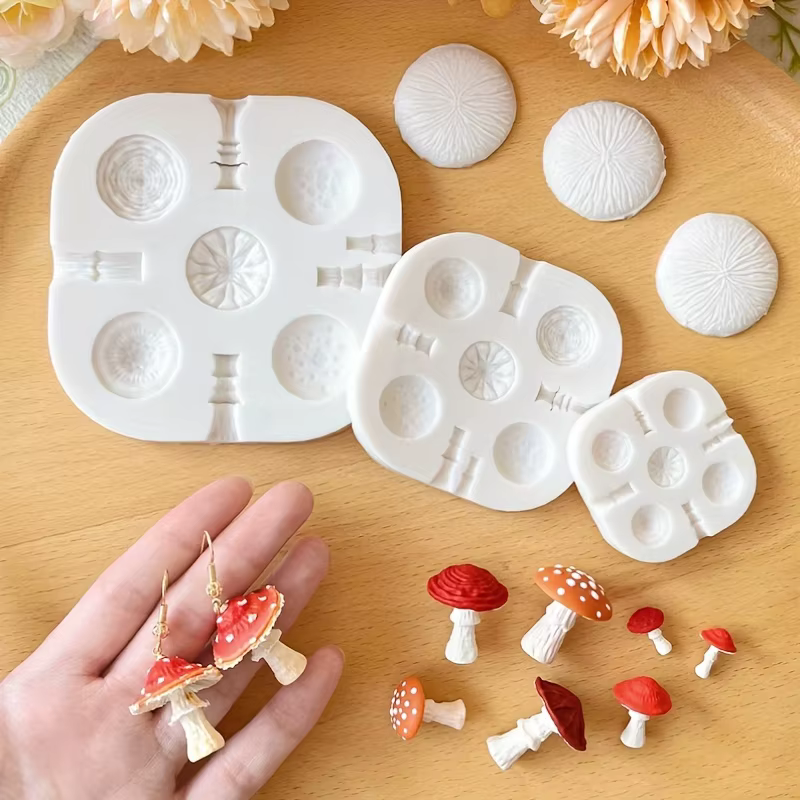 Mini moule en Silicone champignon, outil de décoration de gâteau Fondant, jouets faits à la main, ré