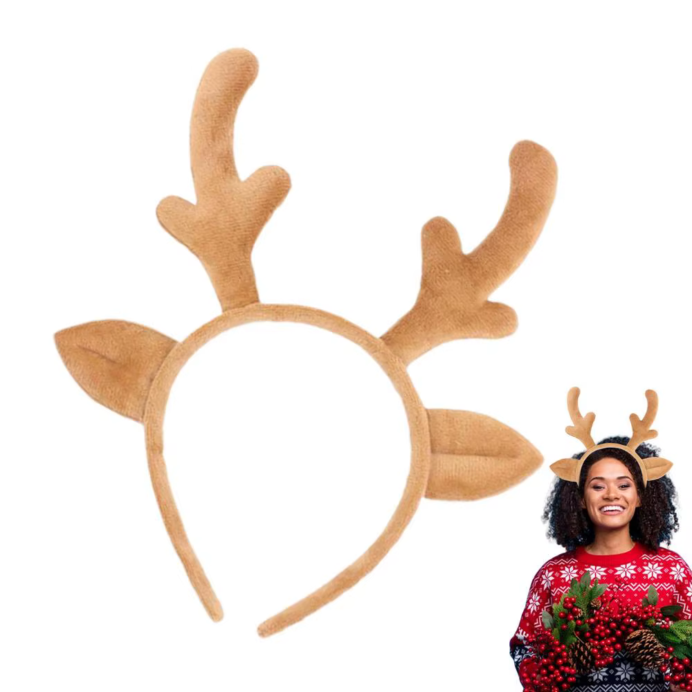 Bande de sauna en bois de cerf réaliste pour adulte, oreilles d'animaux, cosplay mignon, accessoires