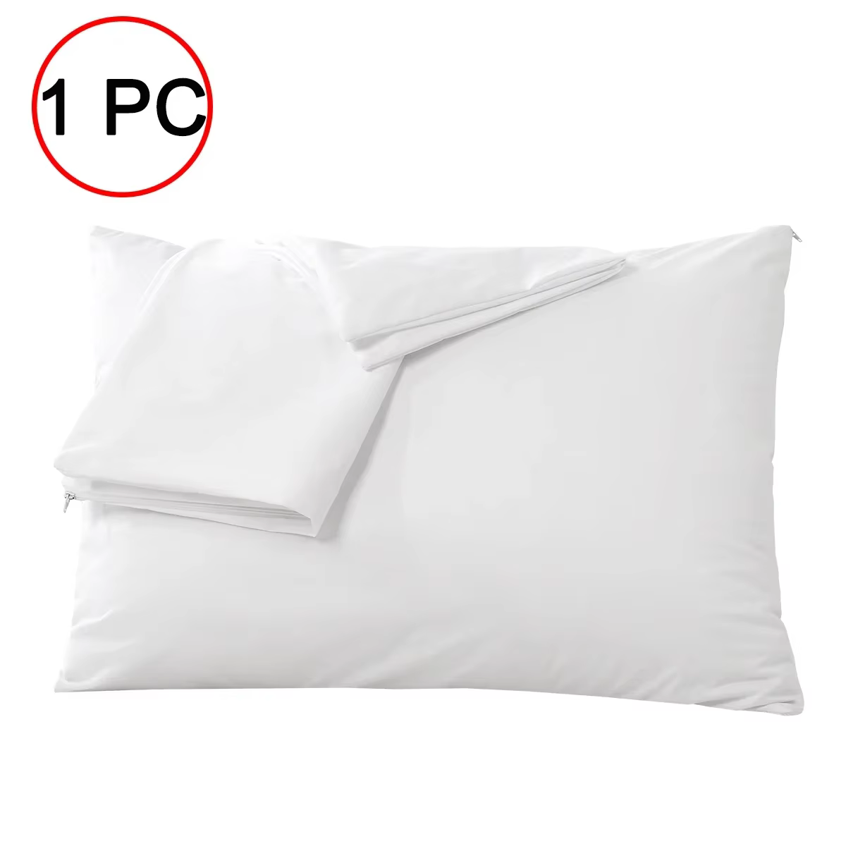 Juste de coussin imperméable lisse, protection contre les allergies, anti-acariens, punaises de lit,