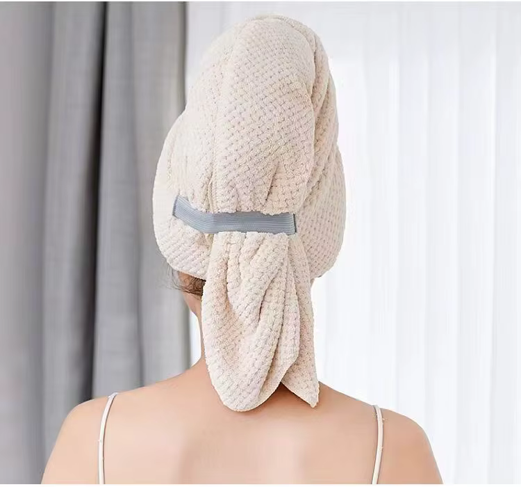 1 pièces serviette de cheveux en microfibre Extra Large enveloppe serviette de cheveux à séchage rap