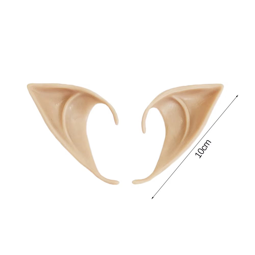 Fausses oreilles d'elfe en latex pour Halloween, décoration de fête, accessoires de déguisement, nic