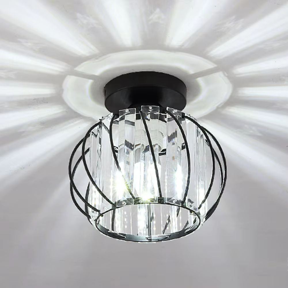 Plafonnier LED en verre au design moderne, luminaire décoratif d'intérieur, idéal pour un salon, un 