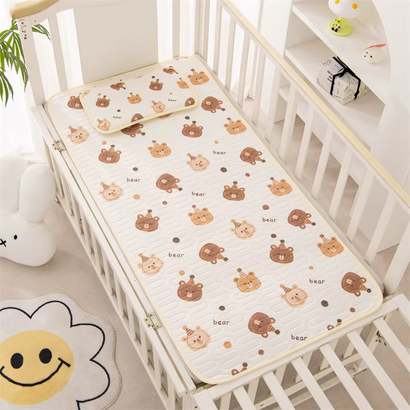 Tapis rafraîchissant d'été pour bébé, 2 pièces/ensemble, pour pause déjeuner de la maternelle, doux,