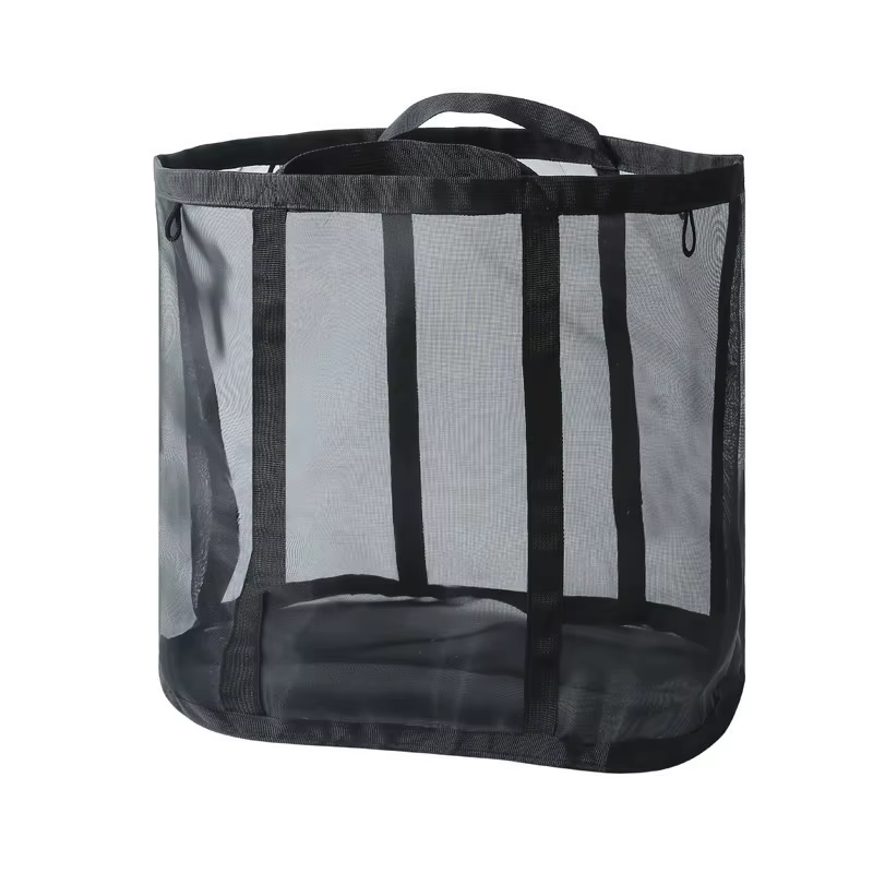 Sacs à linge avec poignées, panier à linge portable et pliable, panier en maille pour vêtements sale