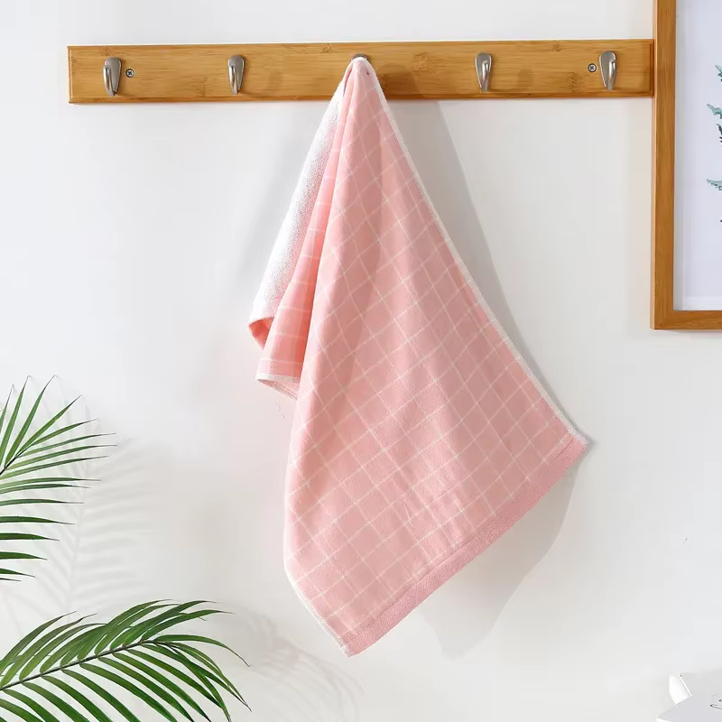 Serviette classique en gaze à carreaux de coton Terry, absorbante à l'eau douce, pour la maison, la 