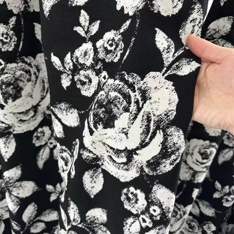 Rideaux en jacquard chenille occultants, rideaux roses noires, lumière française, luxe haut de gamme