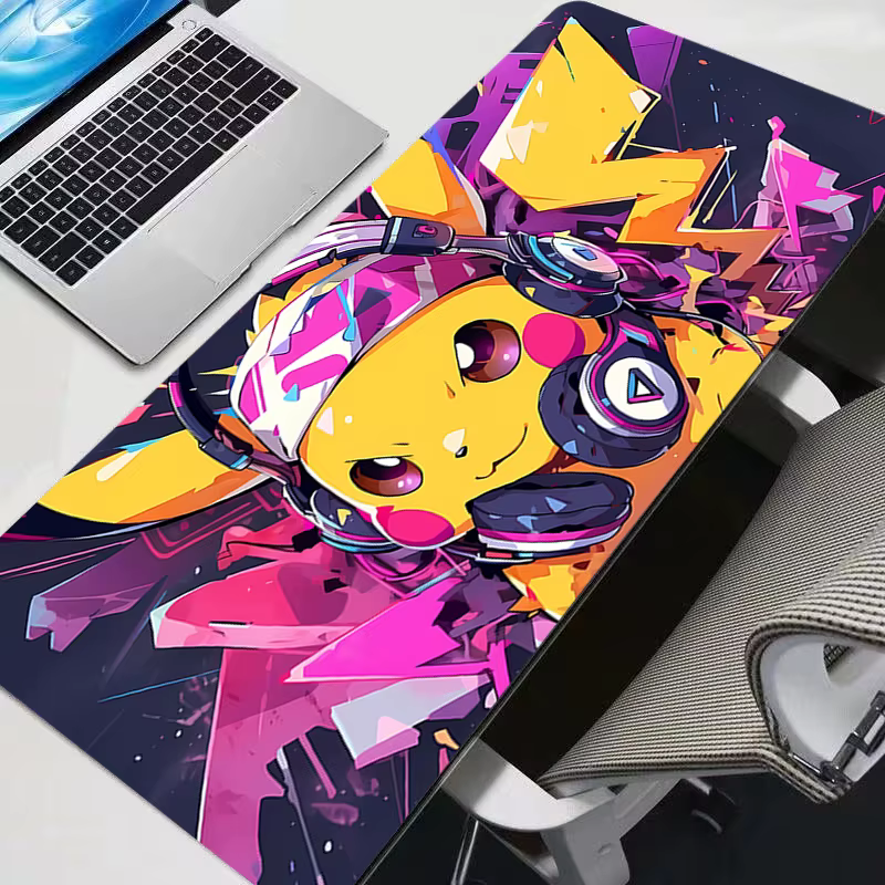 Tapis de souris Kawaii Anime Pokemon Pikachu tapis de souris Gamer clavier antidérapant en caoutchou