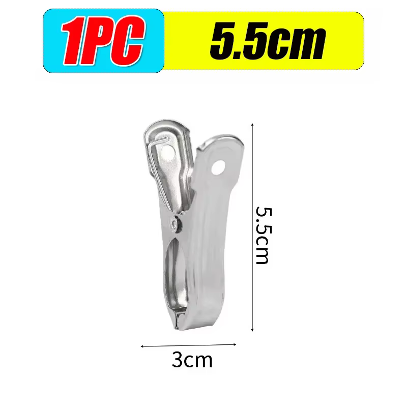 Pinces à linge en acier inoxydable, 1 à 10 pièces, pinces polyvalentes pour drap de lit, coupe-vent,