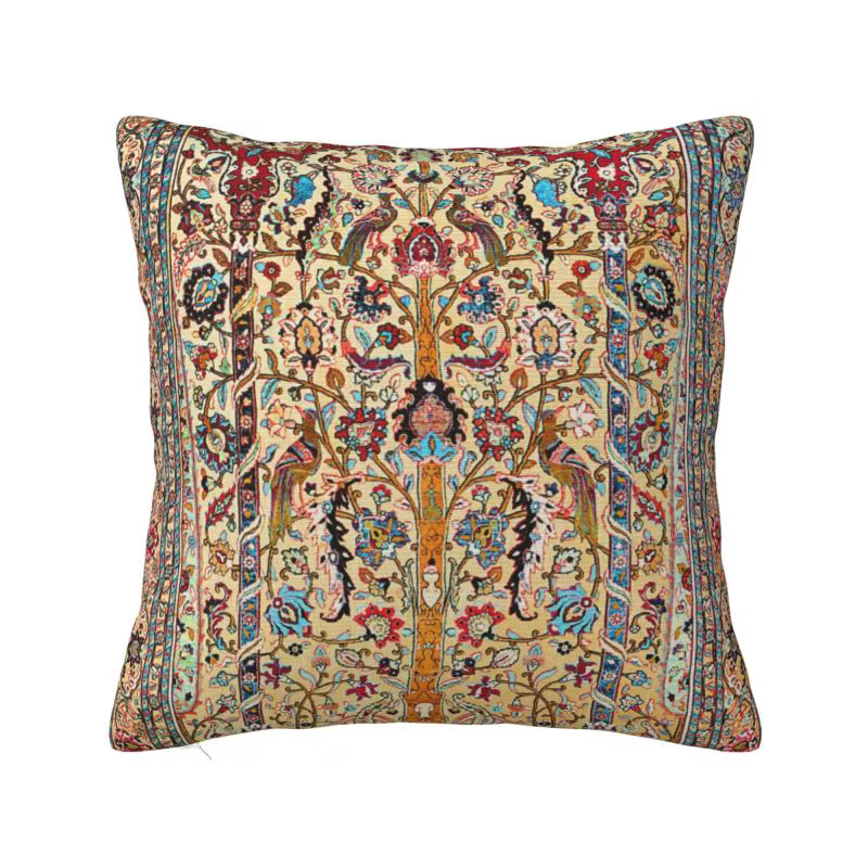 Housse de coussin en soie Antique, tapis persan, bohème, turc, ethnique, Kilim, doux et mignon, taie