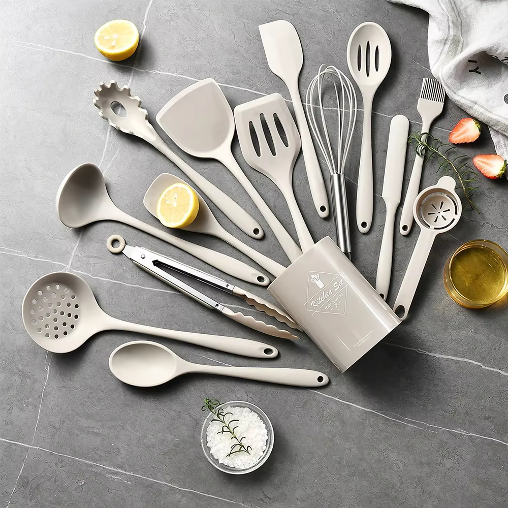 Ustensiles de cuisine en silicone de qualité alimentaire ingent, ustensiles de cuisine, spatule tour