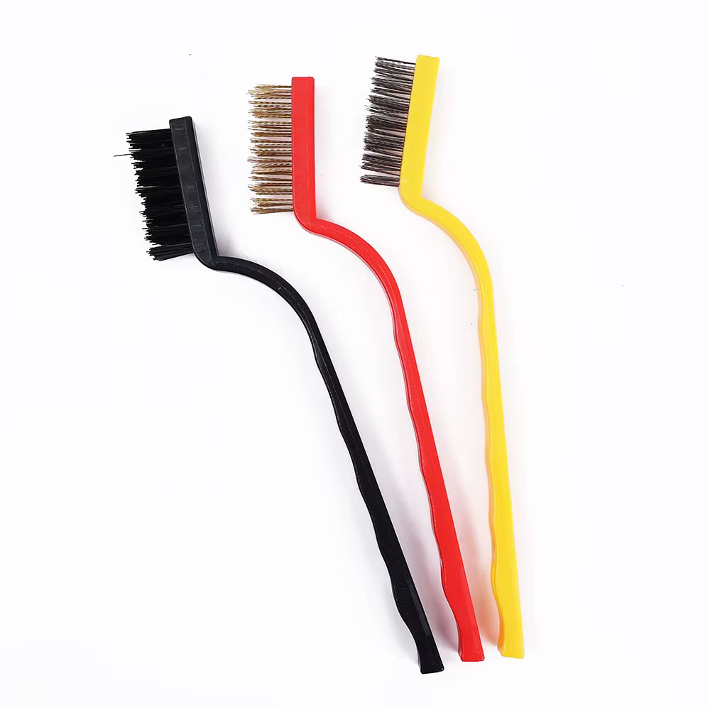 Brosses de nettoyage de cuisinière à gaz, 3 pièces, brosse pour hotte de cuisine, fil de cuivre, aci