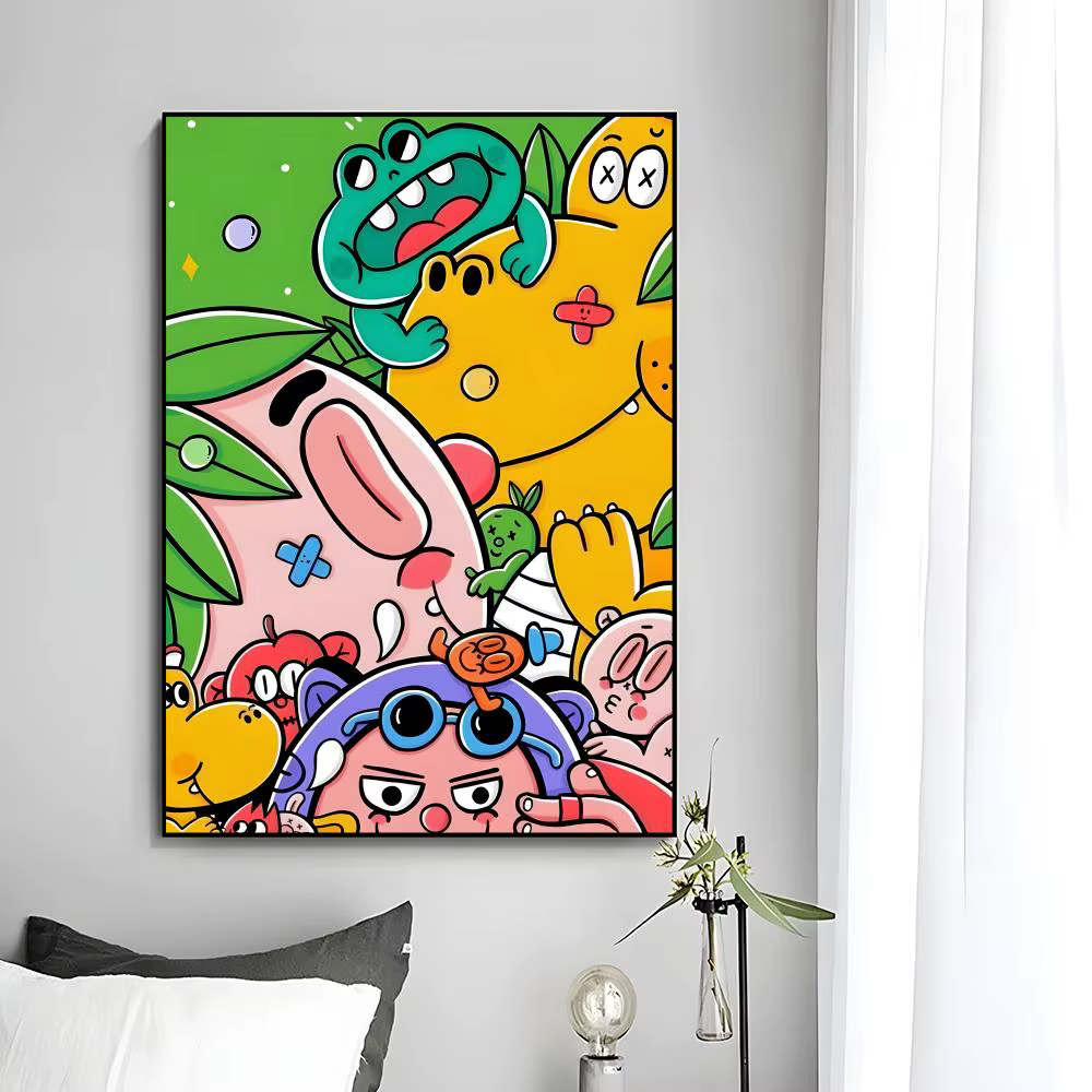 Affiche d'art pop audacieux, affiche murale d'art moderne pour salle de bain, imperméable, sans cadr