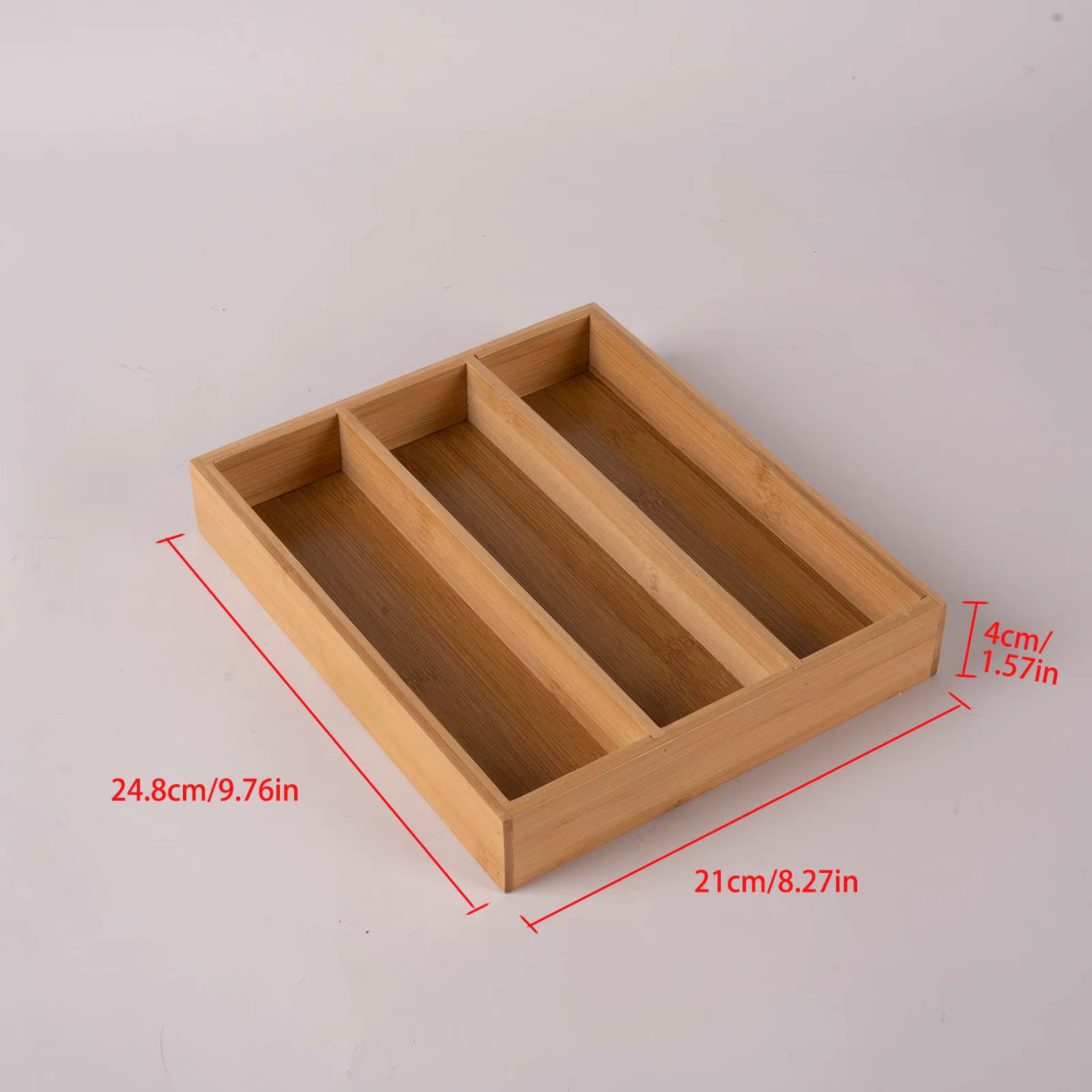 Accessoires de cuisine durables, couverts, boîte en bambou, Sierware, organisateur de tiroir de cuis