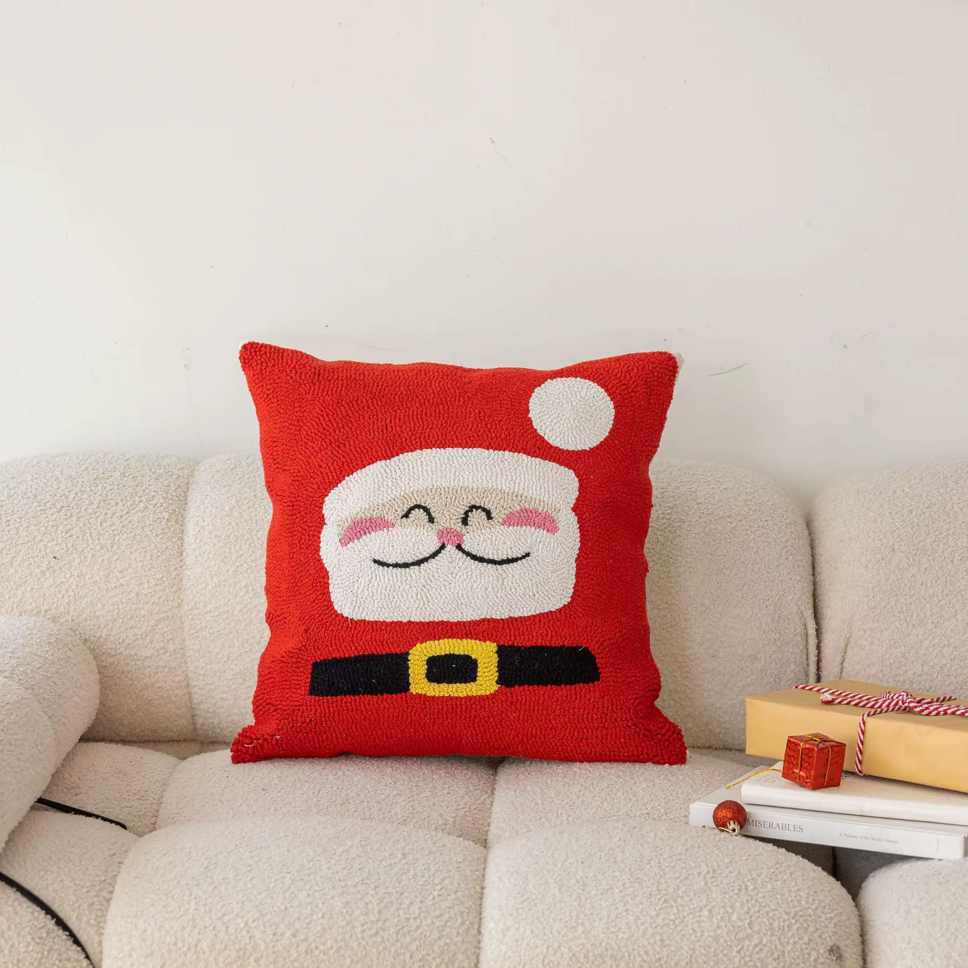 Housse de coussin sur le thème de noël, pour la maison, le salon, le canapé, décoration de vacances,