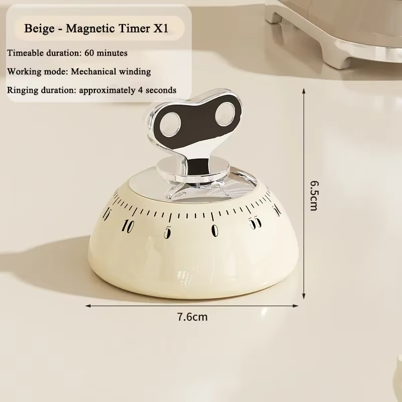 Minuteur de cuisine magnétique, compte à rebours manuel, alarme numérique, minuteur mécanique, chron