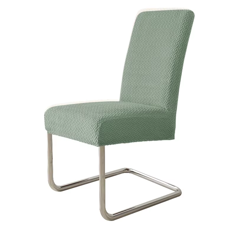 1/4 pièces salle à manger chaise couvre Jacquard tissu extensible chaises housses élastique doux mai