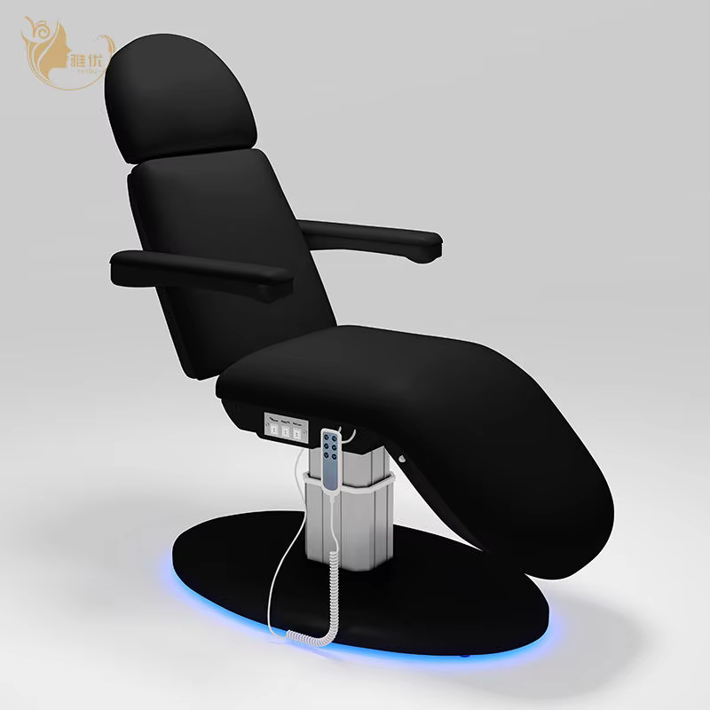 Meubles d'esthéticienne à Base dorée pour Salon de beauté, Table de Massage de luxe pour Spa, lit de