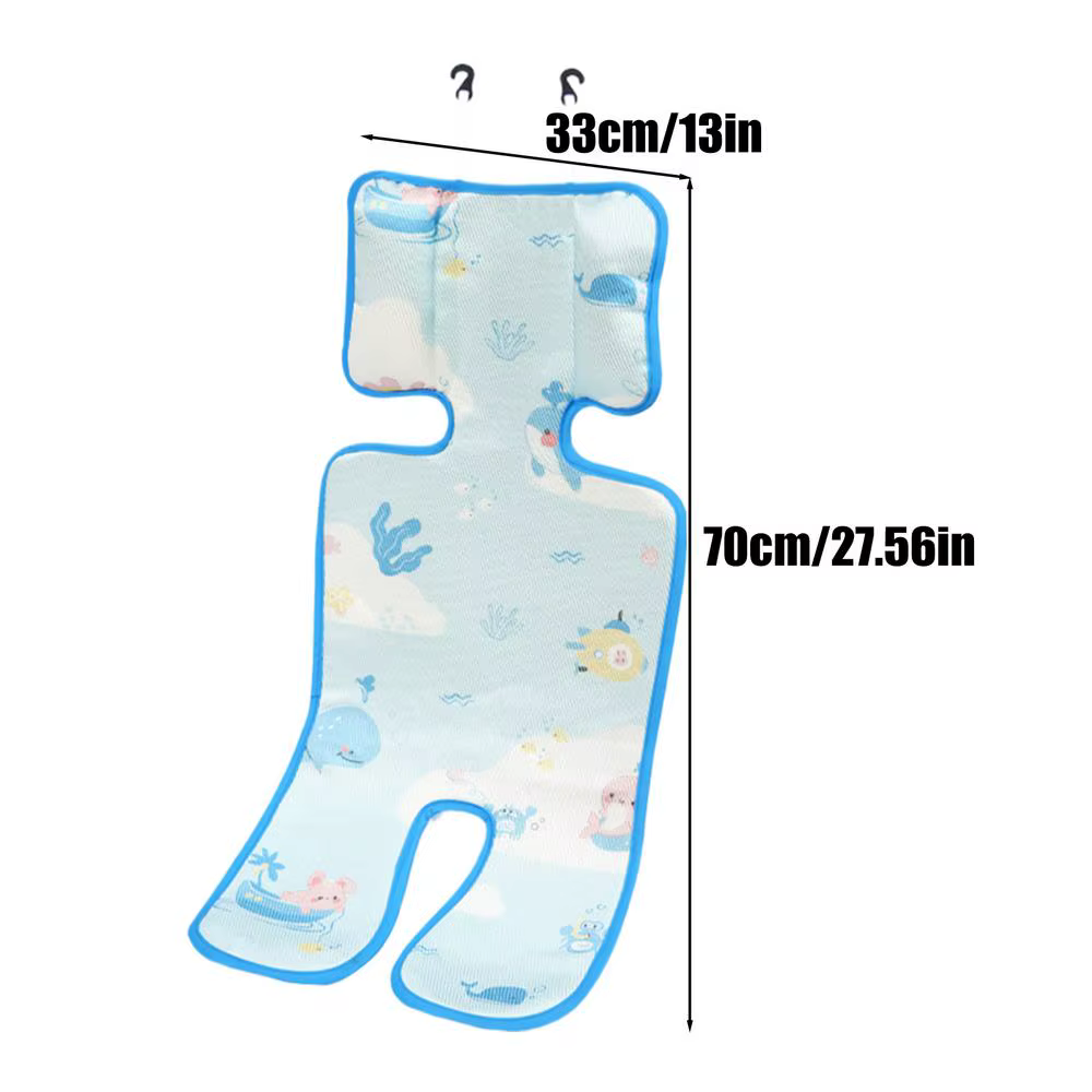 Coussin rafraîchissant portable pour poussette, tapis respirant pour siège auto bébé, chaise haute e