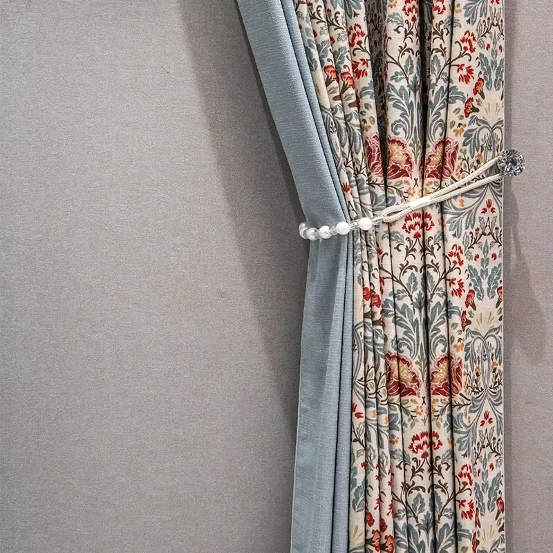 Rideaux floraux de jardin pour salon chambre à coucher, impression occultante personnalisée, rétro a