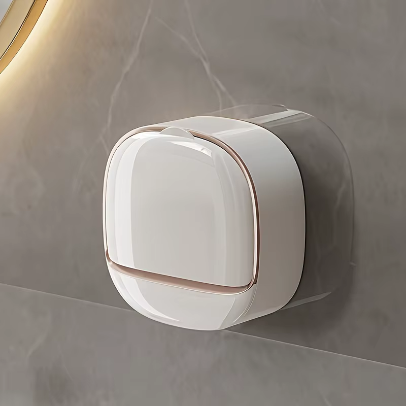 Boîte à savon murale pour salle de bain avec couvercle, porte-savon suspendu pour salle de bain et c