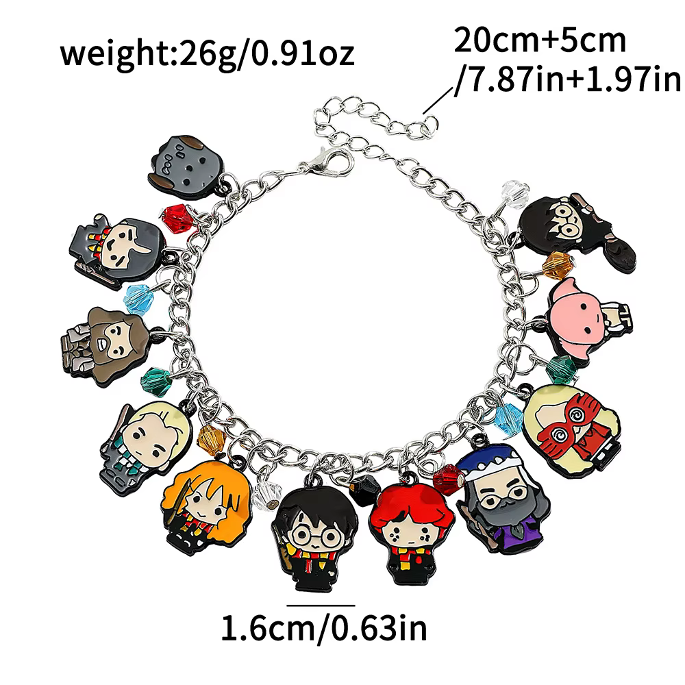 Bracelet accessoire avec personnage d'anime classique, pendentif de dessin animé, bracelet pour fans