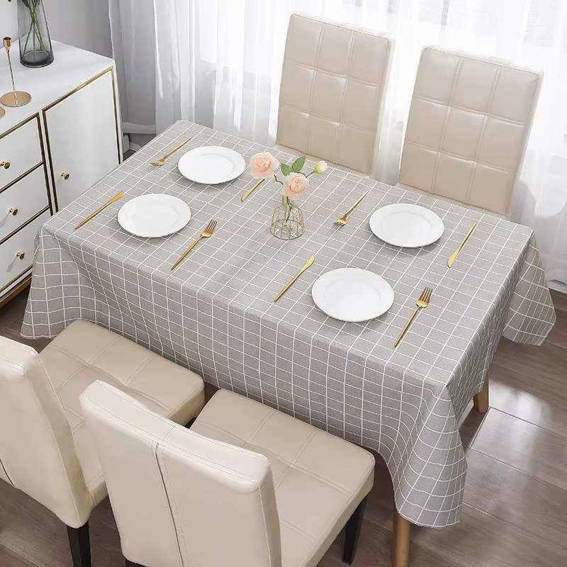 Nappe rectangulaire OL Pure Color Plaid en PEVA, sensation de luxe, imperméable et résistante à l'hu