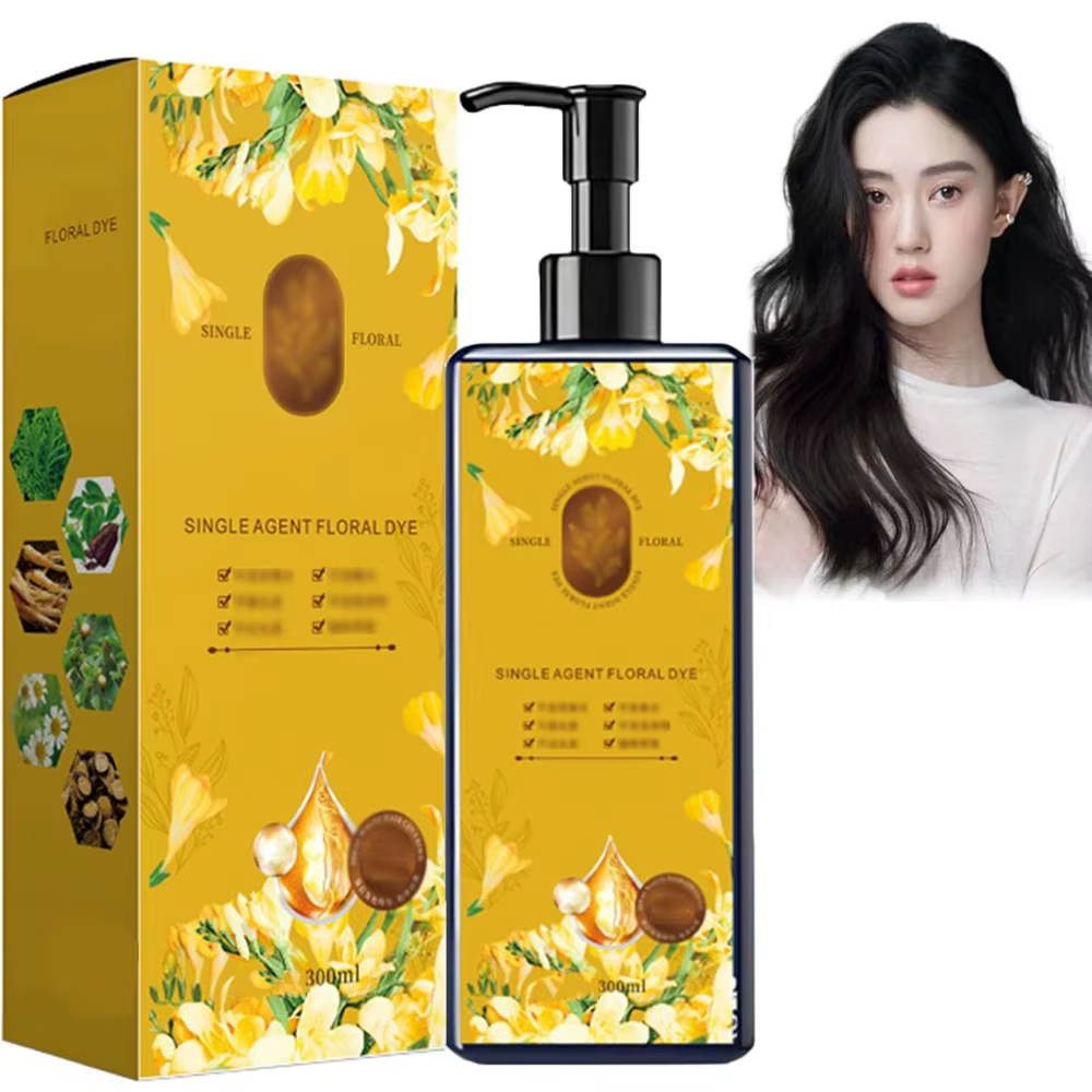 Shampoing nourrissant à base de plantes pour femmes, couleur naturelle, longue durée, Agent unique, 
